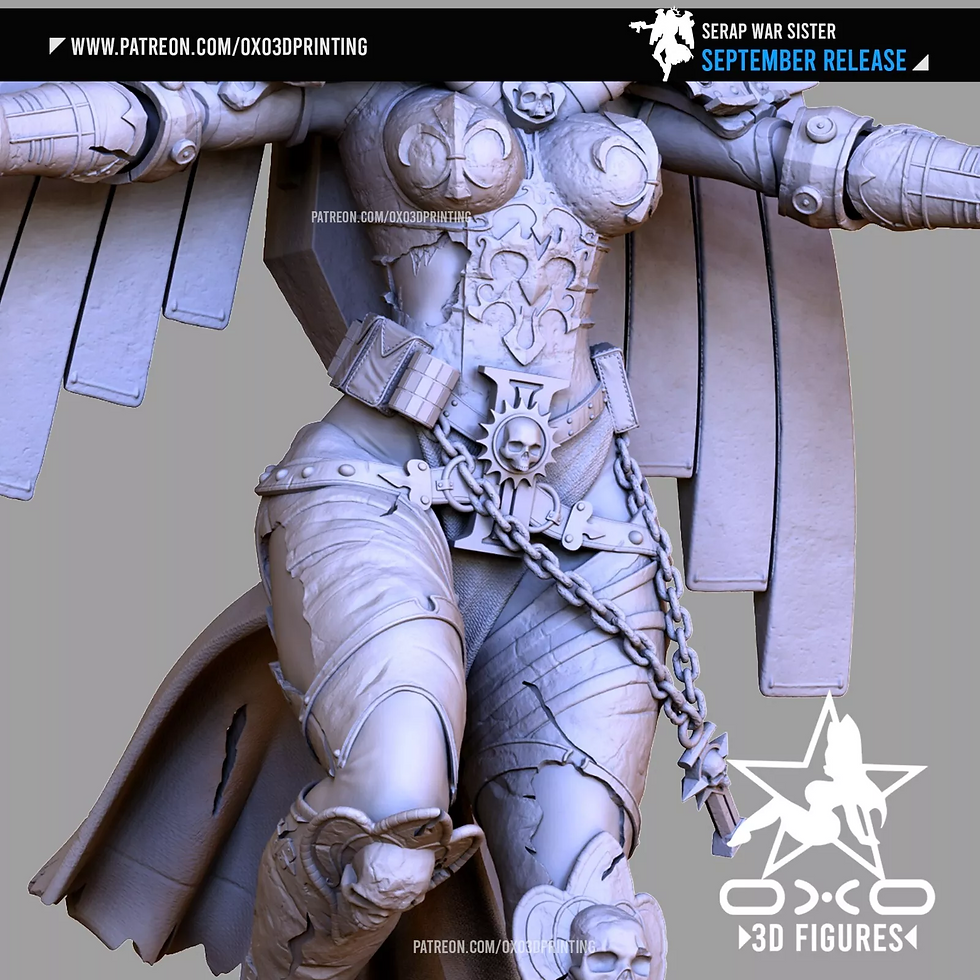 Miniatyrbild: Serap War Sister - 1 x Omålad - Stor Resinmodellbyggsats och Bas - OXO