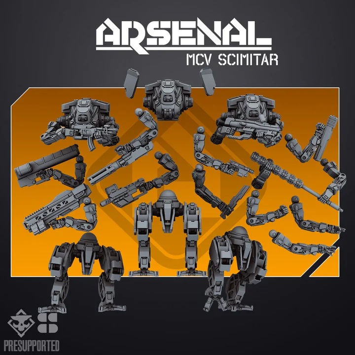 Thumbnail: ARSENAL MCV: Scimitar - 32mm - Miniatur Permainan Perang Cetak Resin 3D - SFS