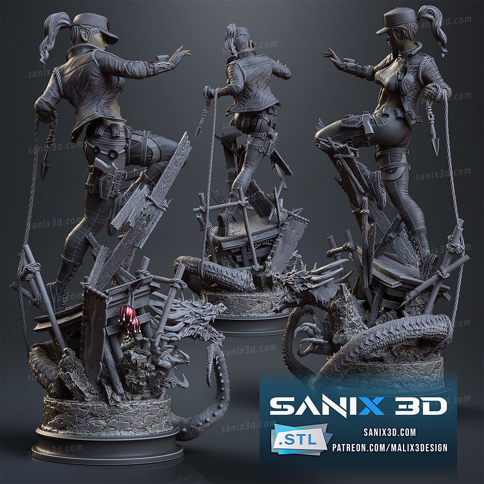 Miniatura: Sonya - MK - 1 x Kit de modelo impreso en resina 3D grande sin pintar y base - SAN