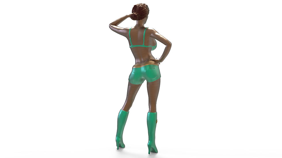 Miniature : Grille - Bikini Girl P6 à différentes échelles, modèle en résine imprimée en 3D - 1 pièce