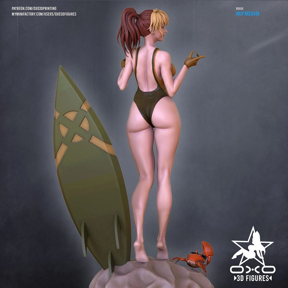 Miniature : Rogue - 1 x Unpainted Large Scale 3D Resin Printed Model Kit and Base - OXO