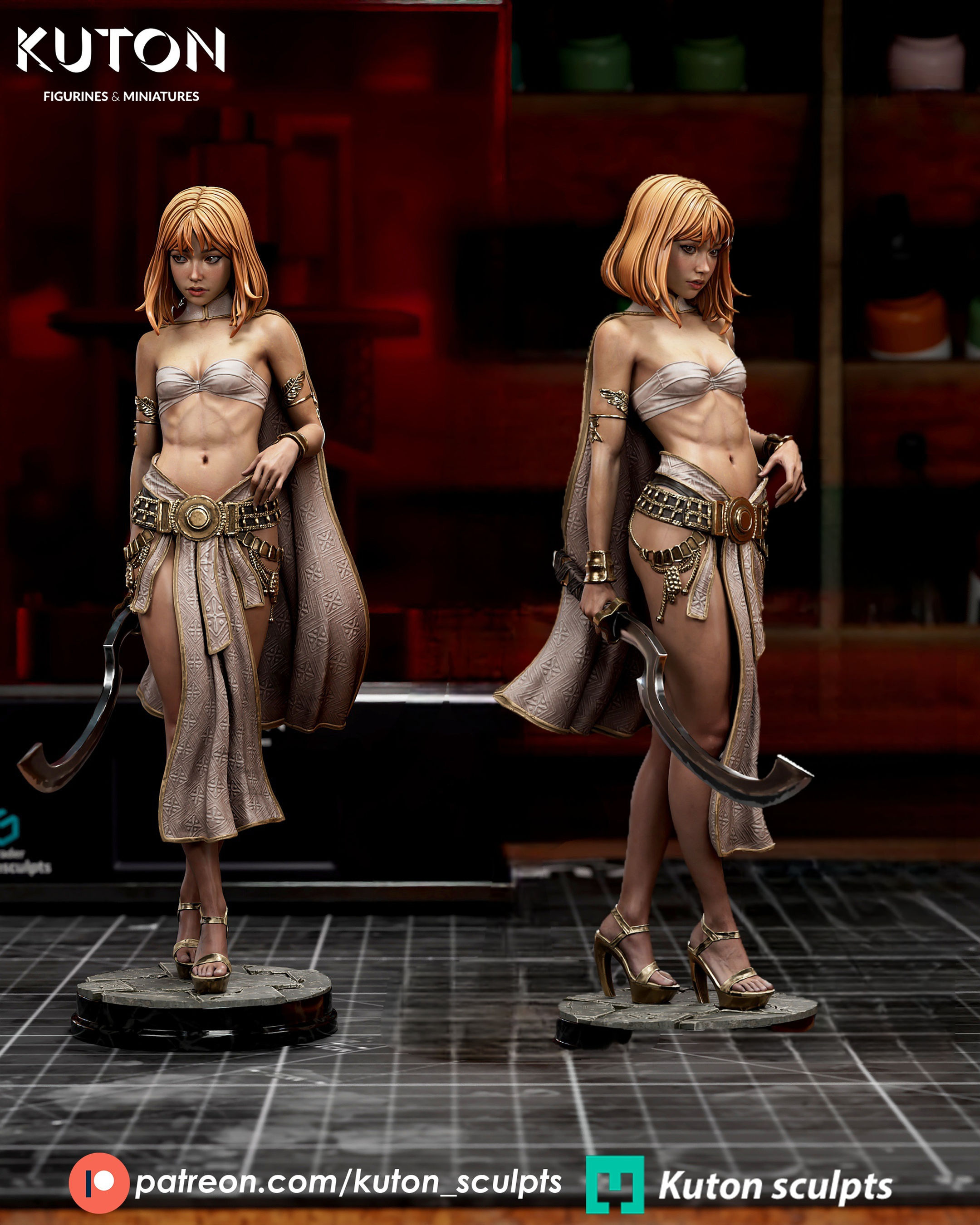 Brunhild - 1 kit de modèle en résine 3D non peint à grande échelle et base - KF