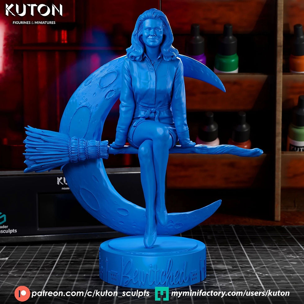 サムネイル： Bewitched - 1 x Unpainted Large Scale 3D Resin Printed Model Kit and Base - KF
