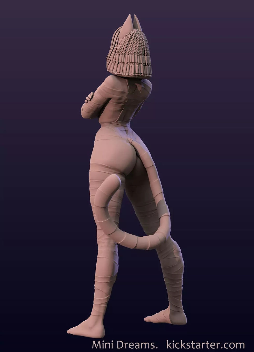 Miniaturbild: Ankhsu The Mummy Girl NSFW - 1 x Unpainted 3D Resin Printed Model Kit +Base - MD