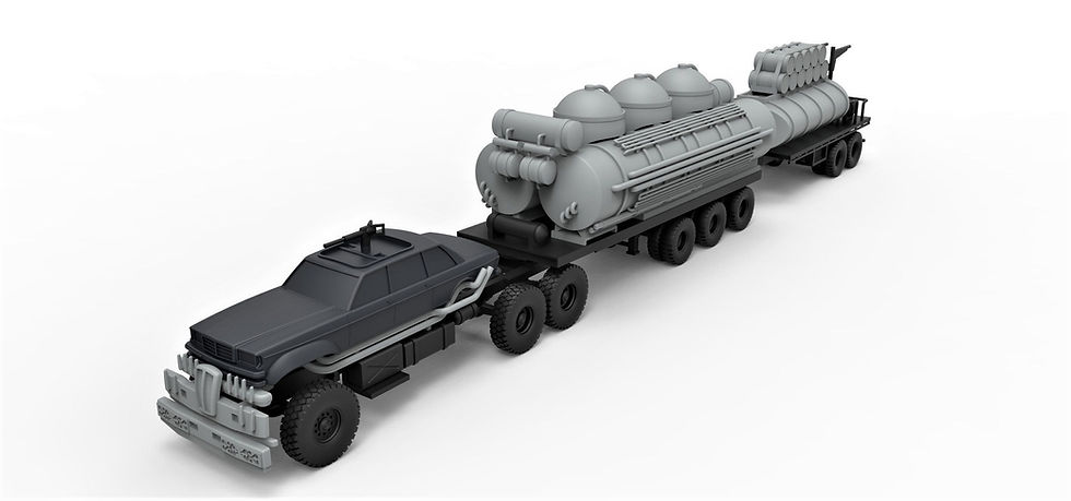 Miniatura: Camión devorador de personas de Mad Max 4 - Kit de modelo de resina sin pintar - En varias escalas 3DTD