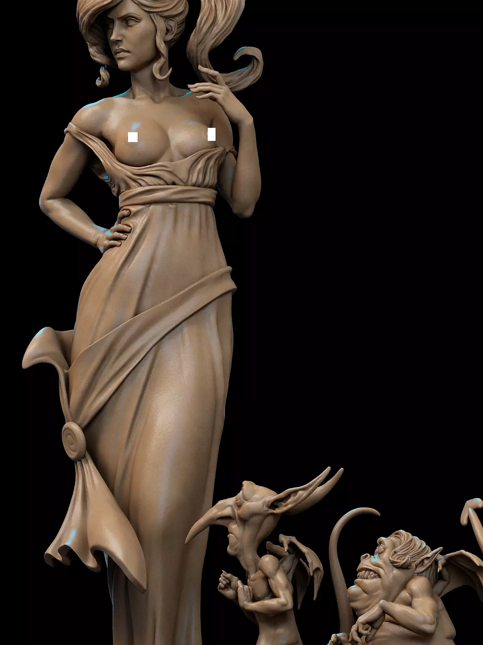 Miniature : Meg Hercules - Maquette en résine non peinte à grande échelle + socle - ca3d - Différentes échelles