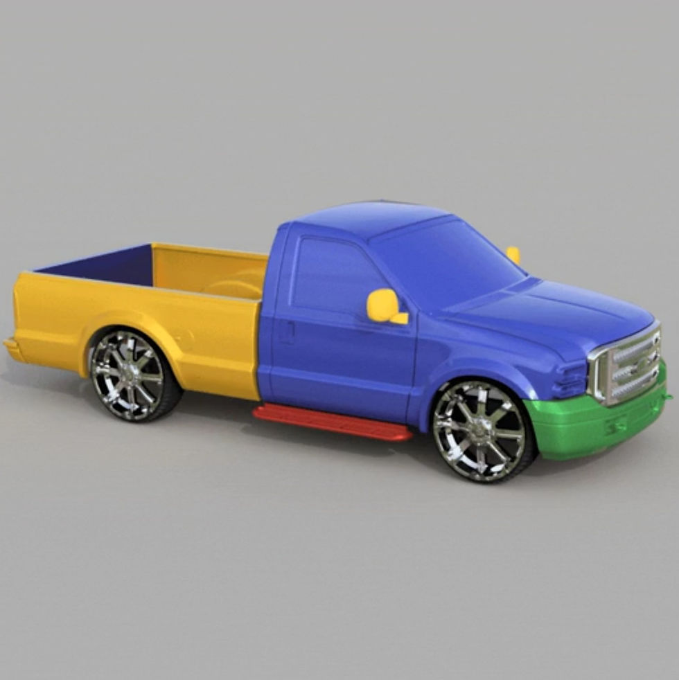 Miniature : Ford F 250 Pick-Up Ute - Différentes échelles - Kit de maquette en résine imprimée en 3D - K3D