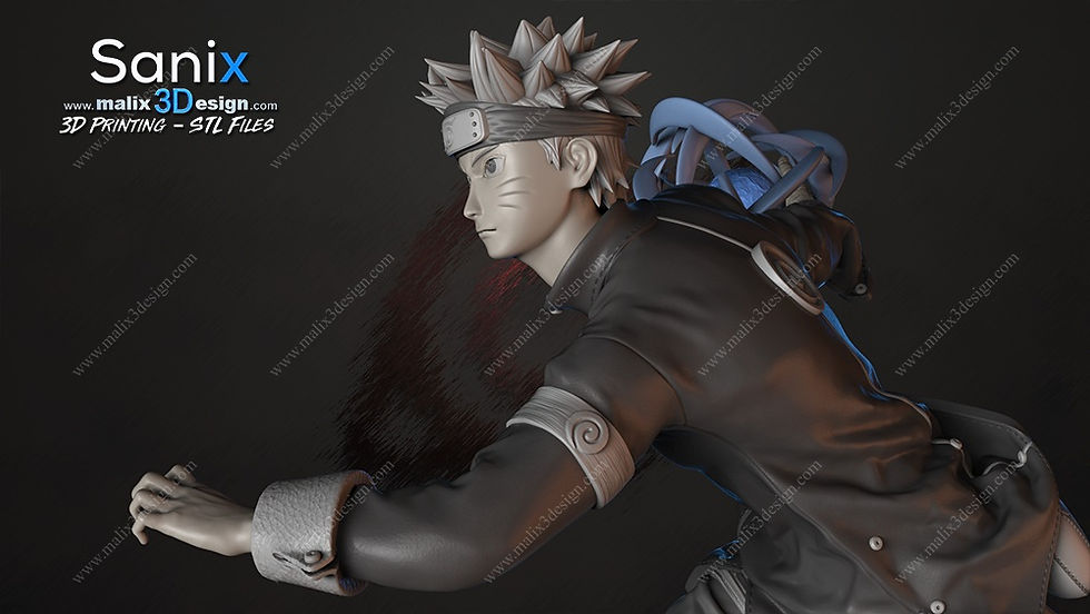 Thumbnail: NARUTO - 1 x Unpainted Large Scale 3D Resin Printed Model Kit and Base - SAN