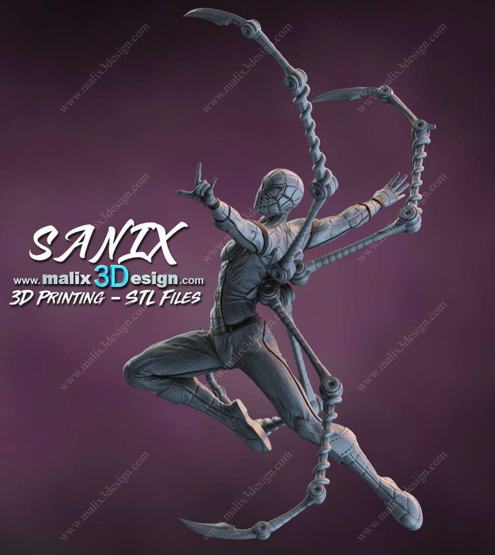 サムネイル： SPIDER MAN - 1 x Unpainted Large Scale 3D Resin Printed Model Kit + Frame - SAN