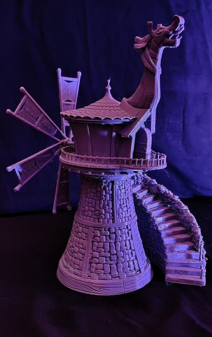 Thumbnail: Viking Windmill - 1 x Unpainted Fantasy Roleplay 32mm PLA Model Kit - TMF