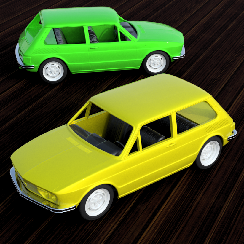 Miniatura: Kit de Volkswagen Brasilia 1973 - En varias escalas - Impresión en resina 3D - K3D