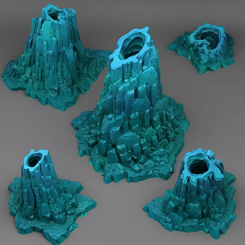 Miniatyrbild: Ishålsgrotta x 5 - Star Wars Legion Skala - Rollspel 3D Resin Miniatyrer - PYM
