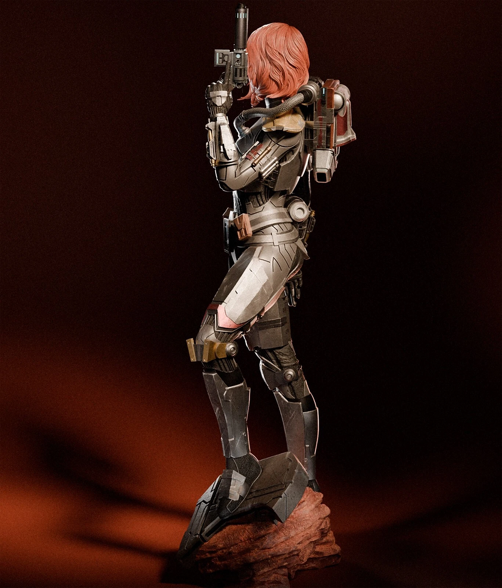 Miniature : ShaeVizla - 1 x Unpainted Large Scale 3D Resin Printed Model Kit and Base - CA3D