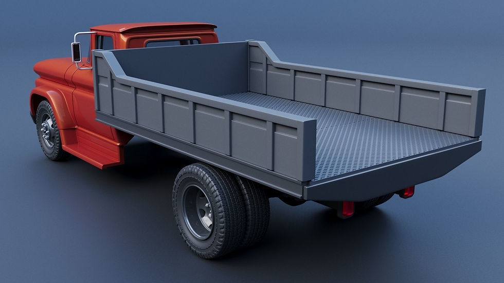 Miniatura: Camión volquete Chevrolet C60 de 1961 con volante a la derecha o a la izquierda: kit completo impreso en 3D con dirección a la derecha o a la izquierda.