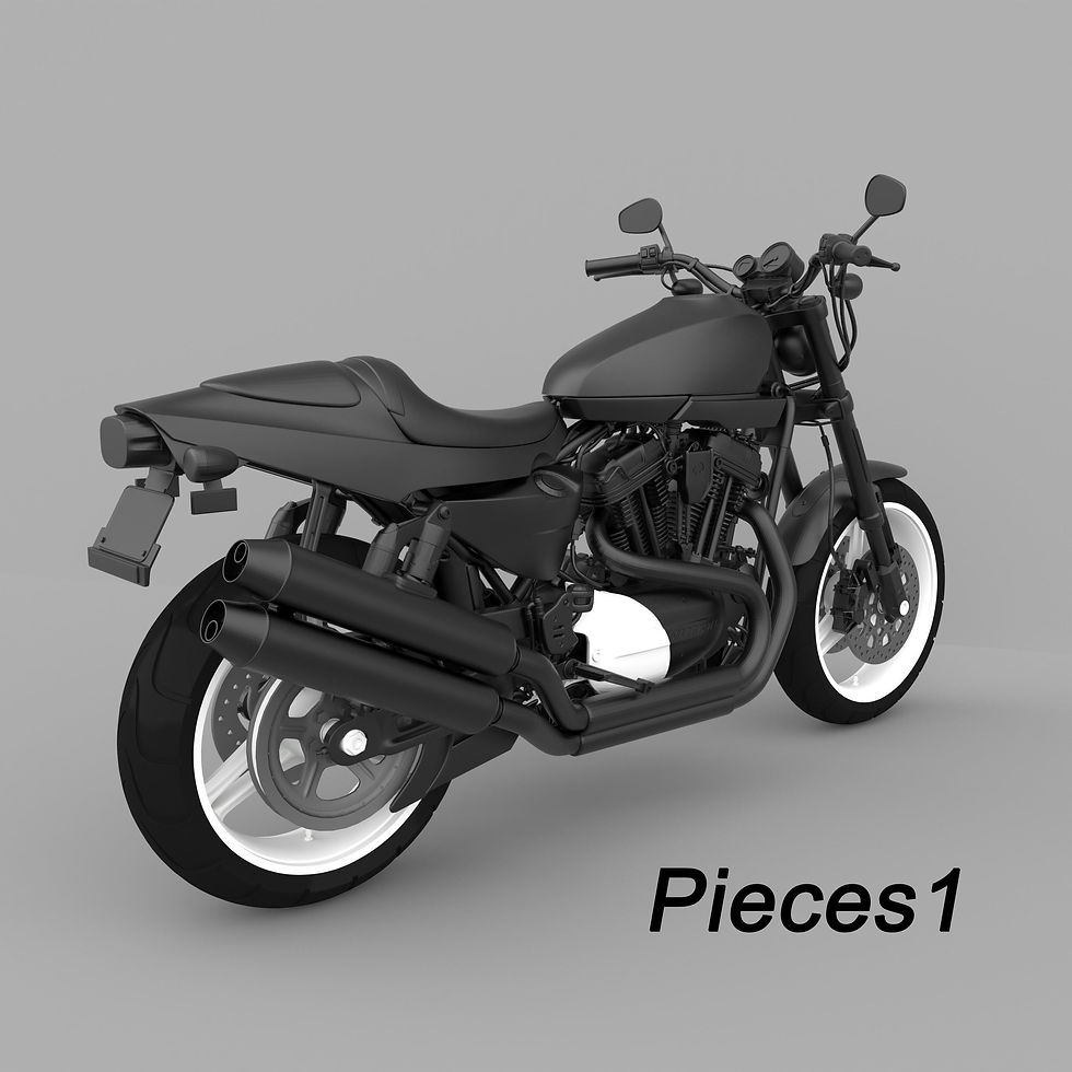 Miniatura: Harley Davidson XR 1200 Sportster - 1 x Niepomalowane zestawy modeli drukowanych w 3D - S3D