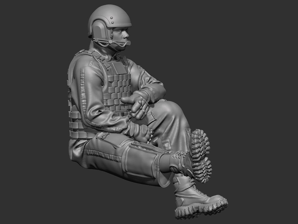Miniaturbild: USA Modern Tankman 4 – 1 x unbemaltes, maßstabsgetreues 3D-Harzmodell – SB94