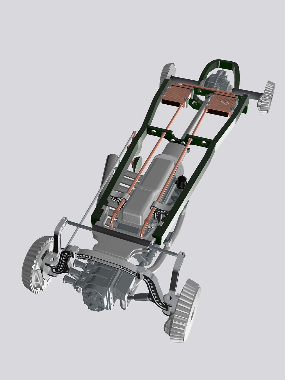 Miniatura: Motor y transmisión Speedster Blown Straight 8 - 1 kit impreso en resina 3D - MCS