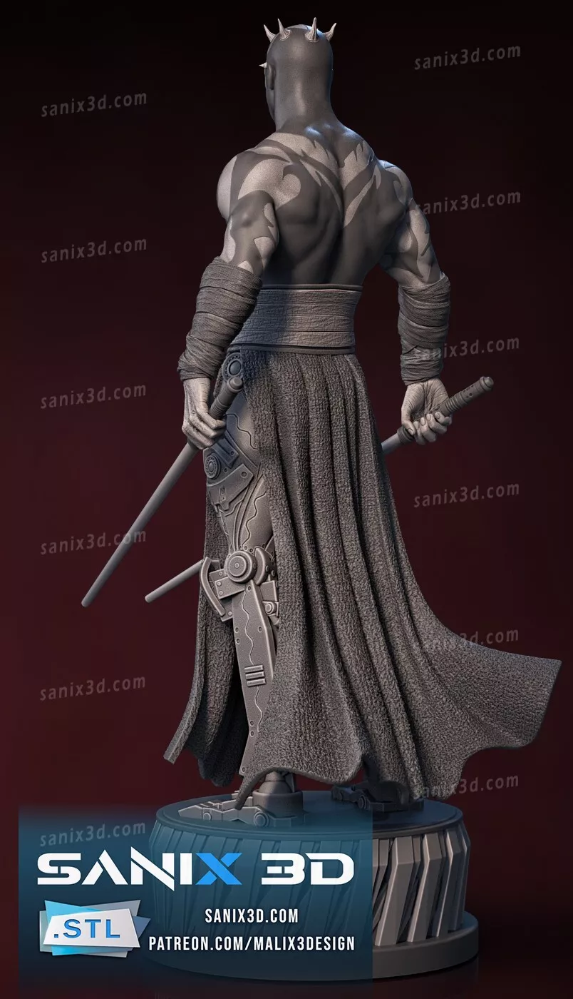 Miniature : Maul - 1 kit de modèle en résine 3D non peint à grande échelle et base - SAN