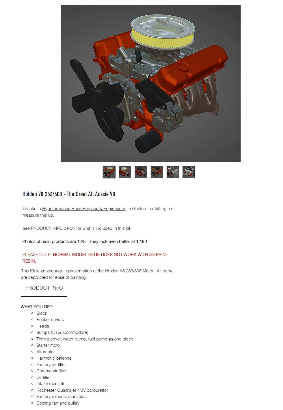Miniatura: Holden V8 253/308 - The Great All Aussie V8 - Dostępny w różnych skalach - FB