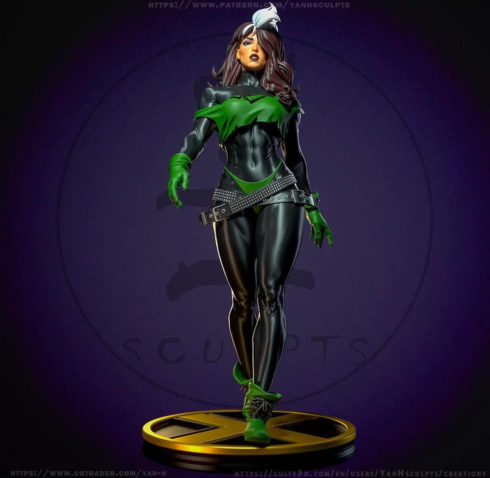 Thumbnail: Punk Rogue - 1 x Unpainted Large Scale 3D Resin Printed Model Kit and Base - YAN
