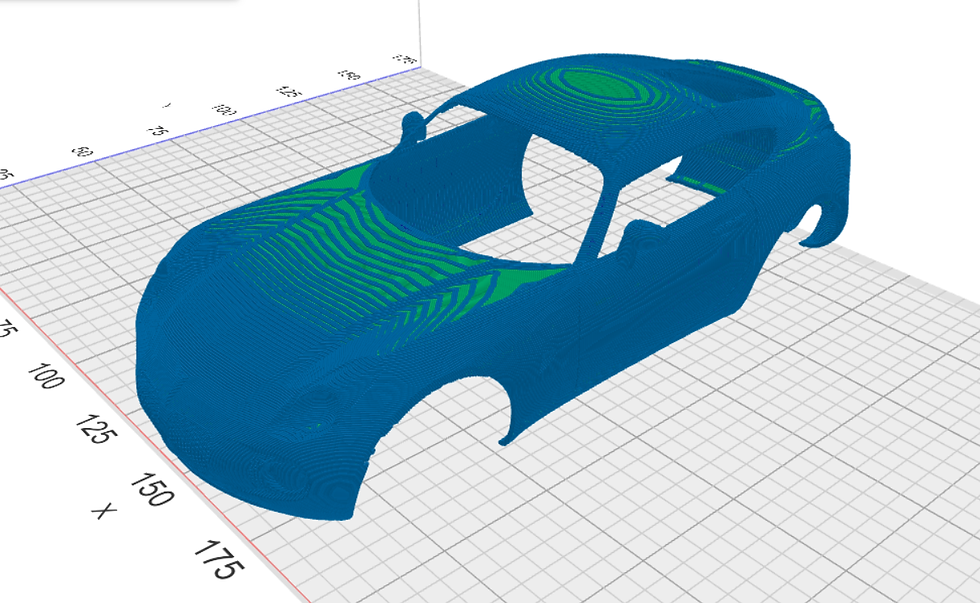 Thumbnail: Pontiac Solstice Coupe GM Body - In Various Scales - 3D Resin Printed - K3D