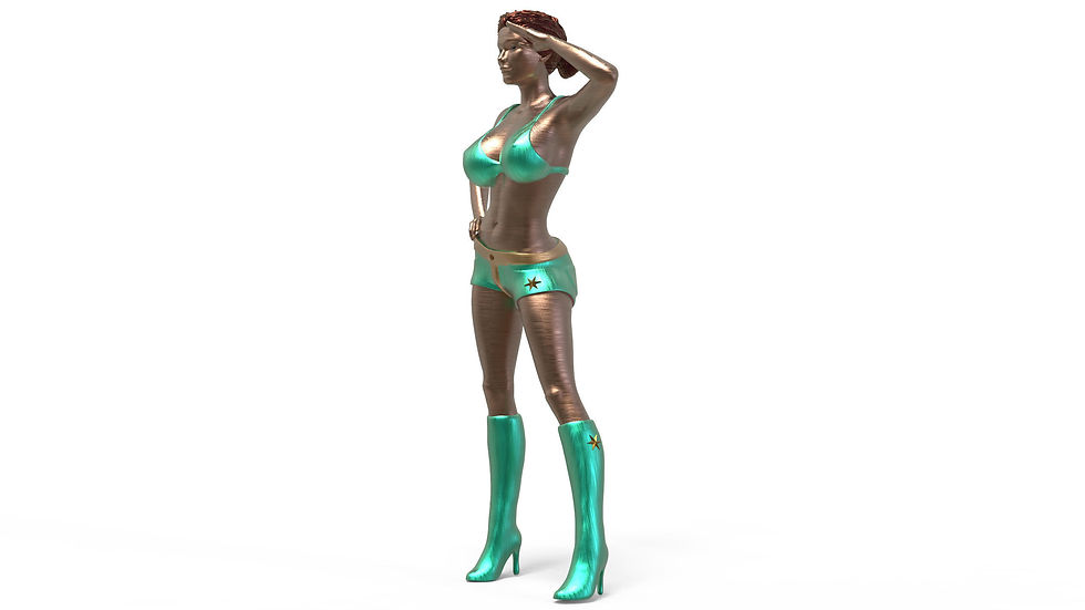Miniature : Grille - Bikini Girl P6 à différentes échelles, modèle en résine imprimée en 3D - 1 pièce