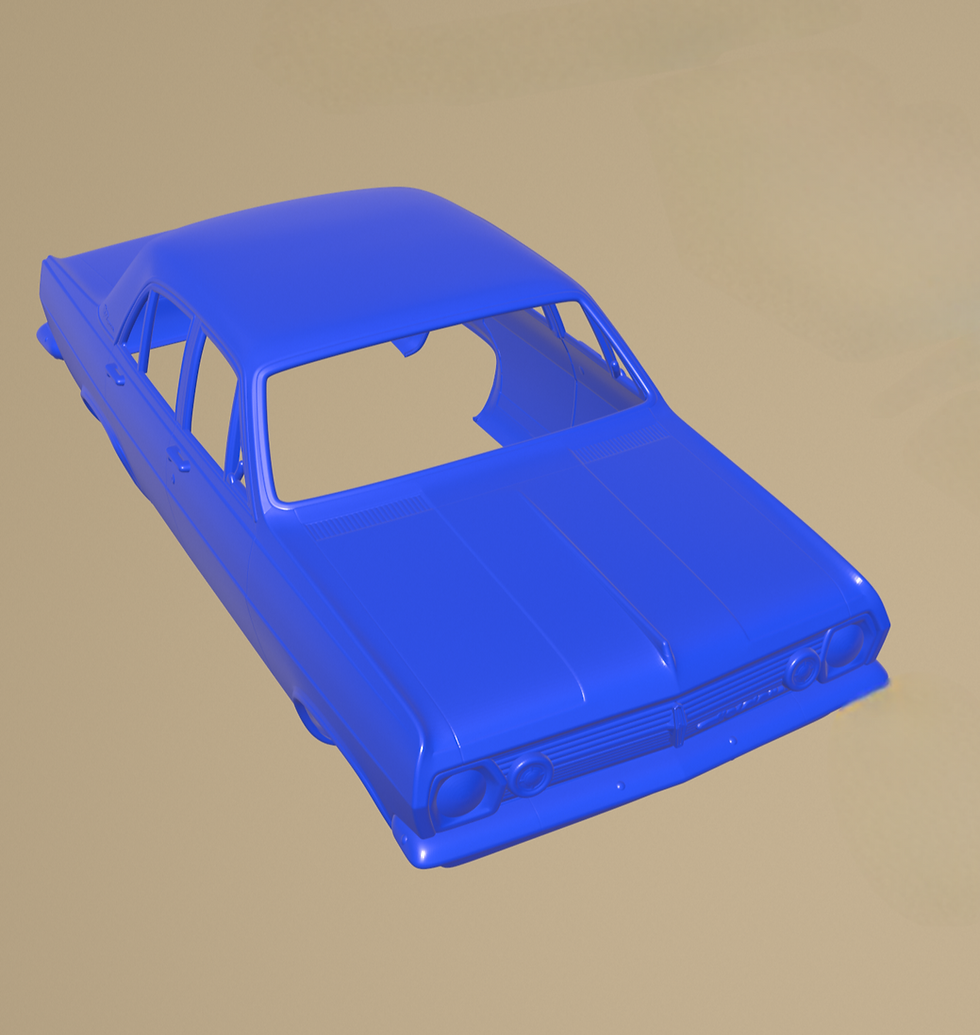 サムネイル： 1967年式ホールデンHRプレミアセダン - 3D樹脂プリントボディのみ