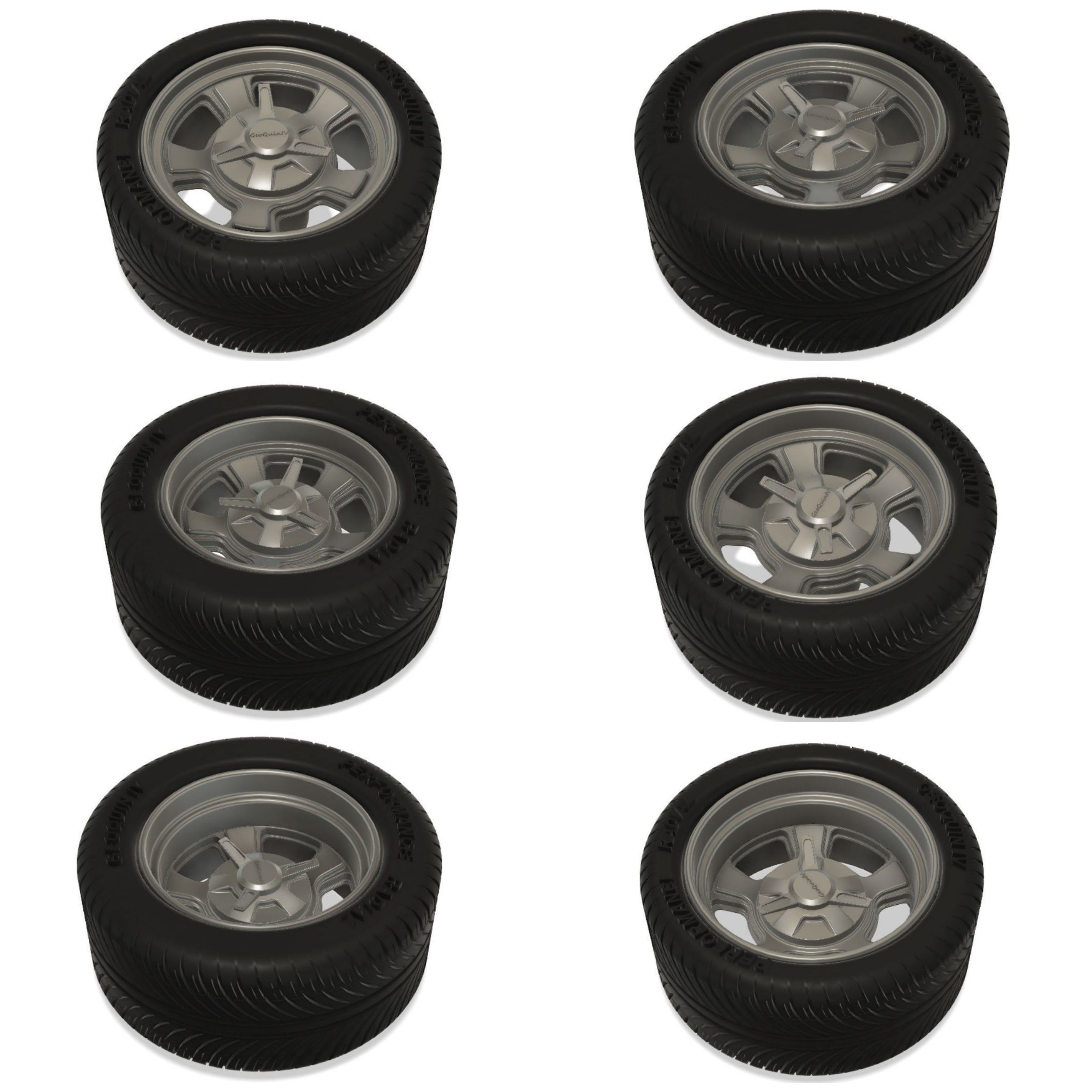 19" Cragar Street Pro Wheels - PF Tyres -Brakes 1/25 Scale 3D Resin Printed Kits