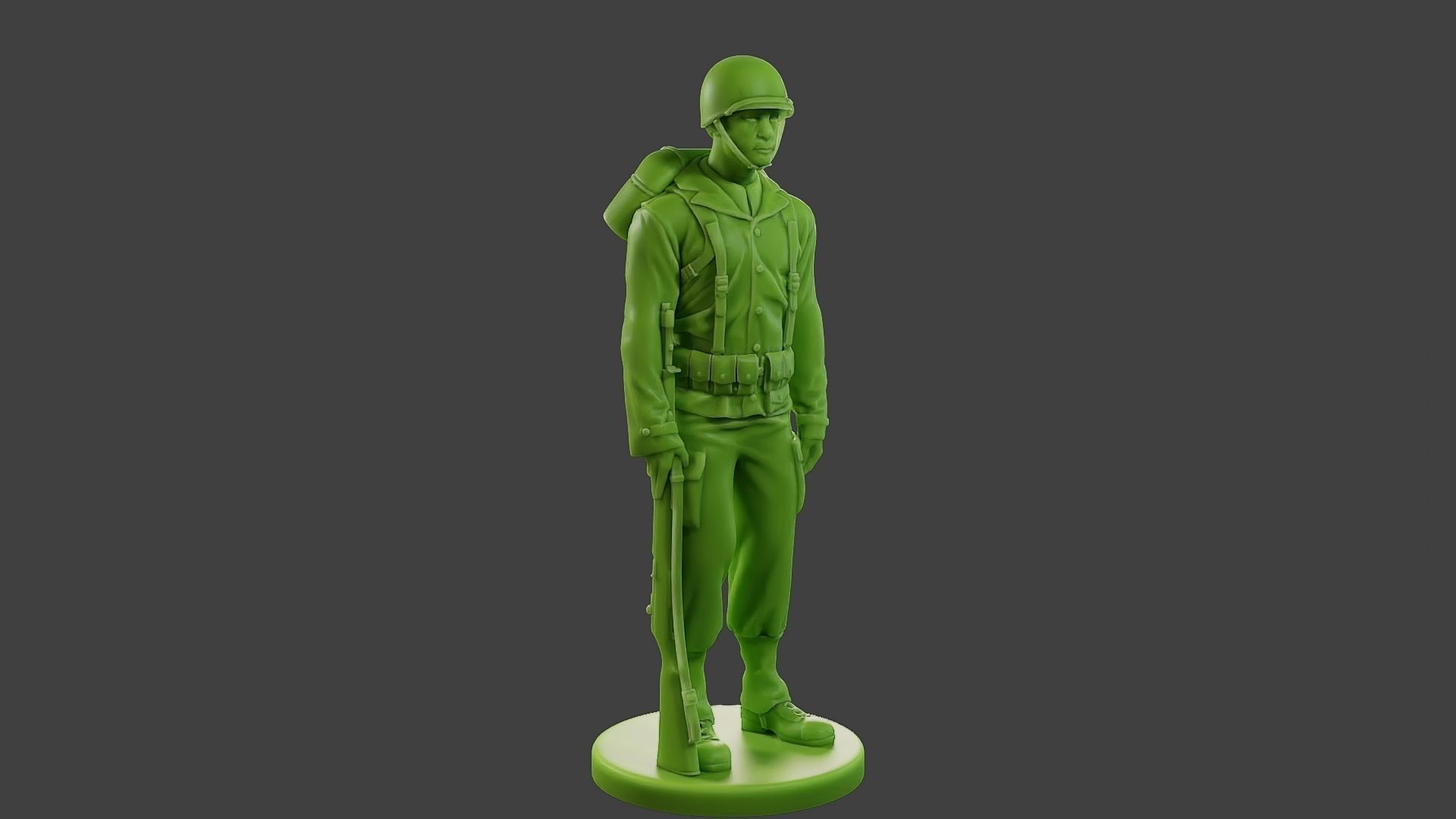 American Soldier A1 WW2 Stand - 1 x Unpainted 3D Resin Printed Scaled Model- ATJ