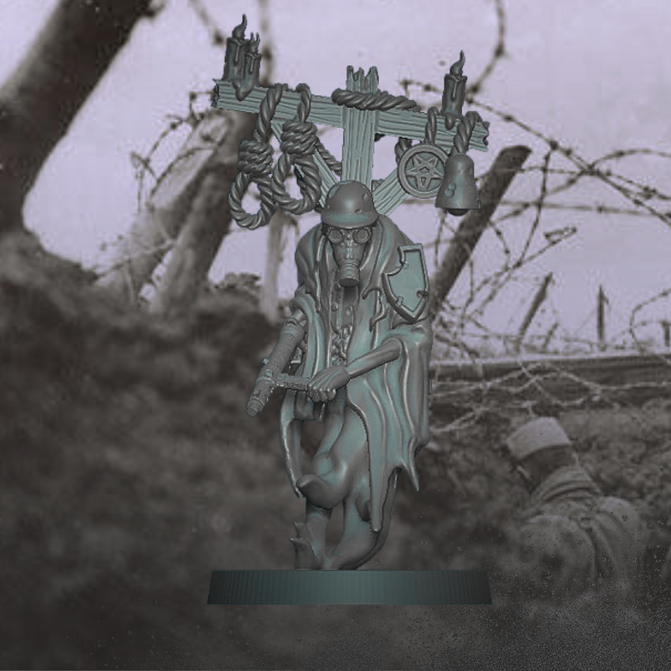 Miniatura: Trench Ghost - 1 x niepomalowany model 3D z żywicy w skali + podstawa - różne skale - MY