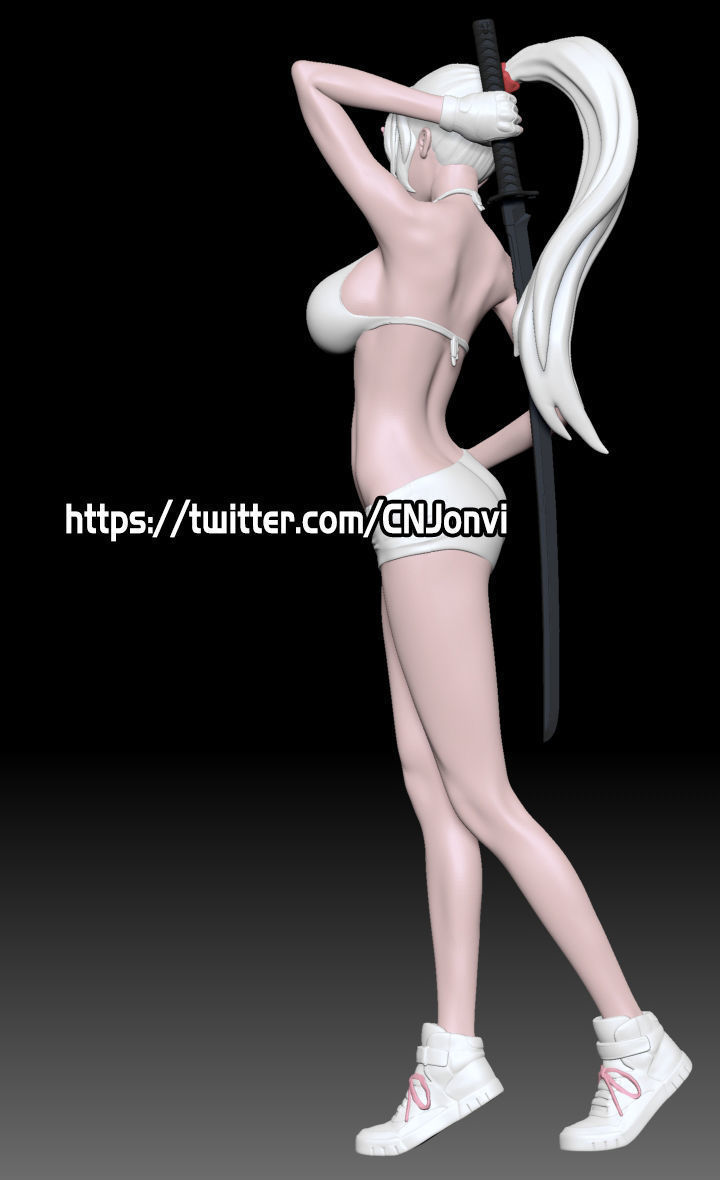 サムネイル： 剣道姫 - 未塗装大型3D樹脂プリントモデルキット 1個 - CNJ