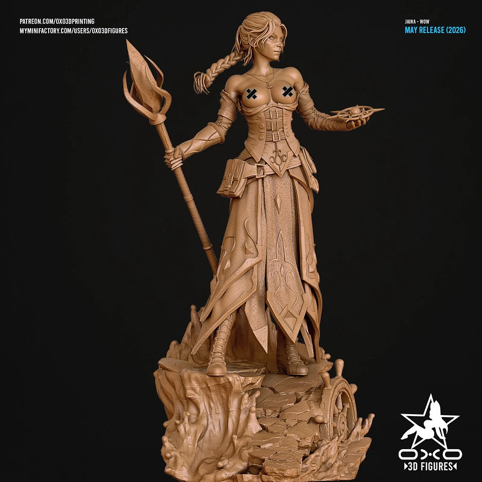Miniatura: Jaina Proudmoore NSFW - 1 Unpainted Large Scale 3D Resin Printed Model Kit - OXO