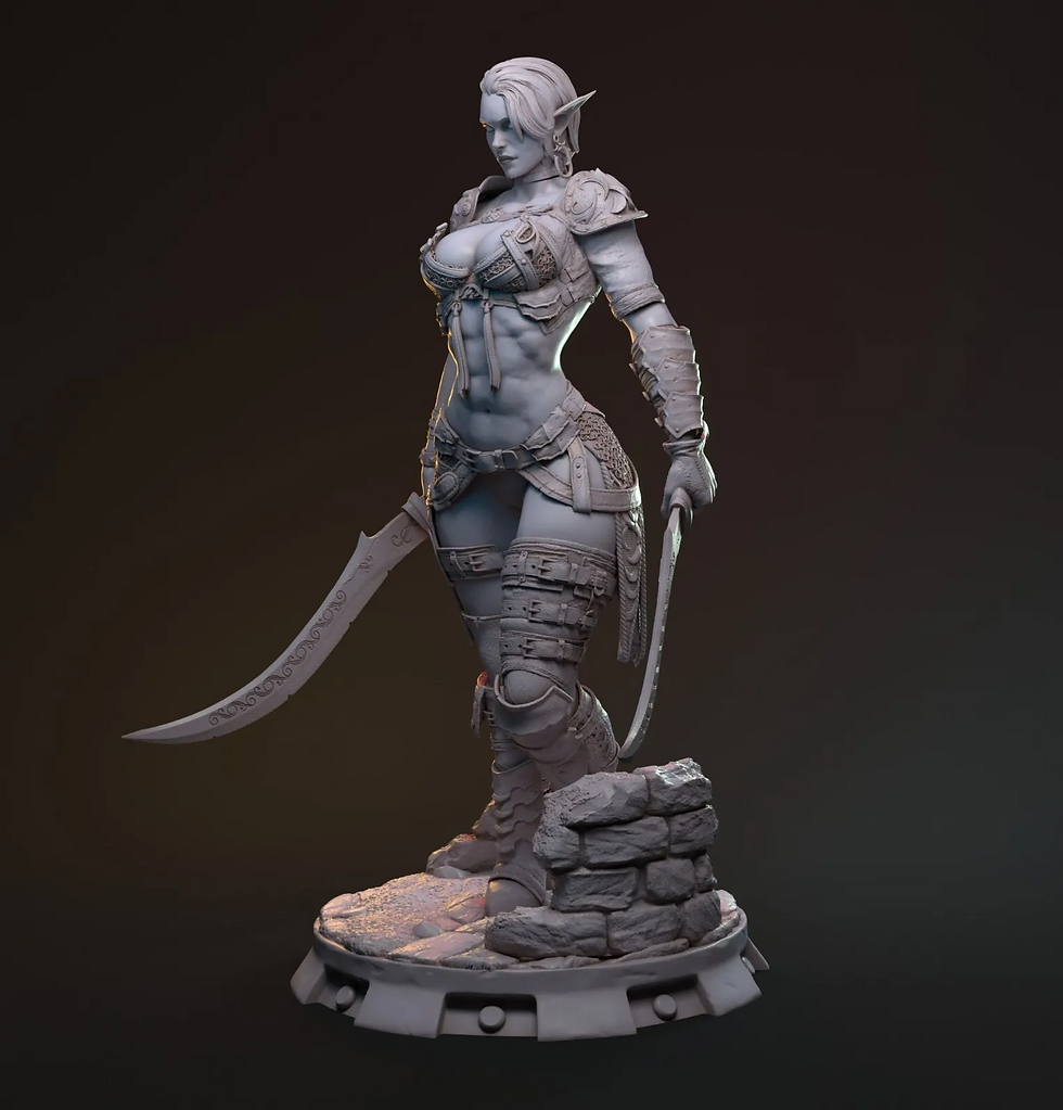 Thumbnail: Hanza - 1 x Unpainted 3D Resin Printed Model Kit and Base - Various Scales - MYT