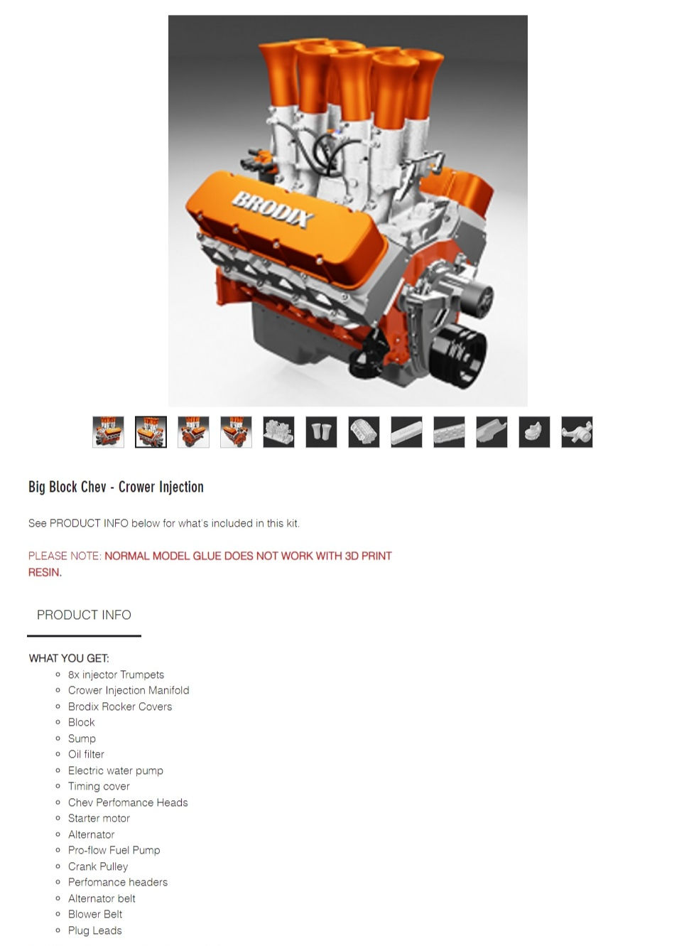 Miniaturbild: Big Block Chev – Crower Injection – BRODIX – In verschiedenen Maßstäben erhältlich – FB