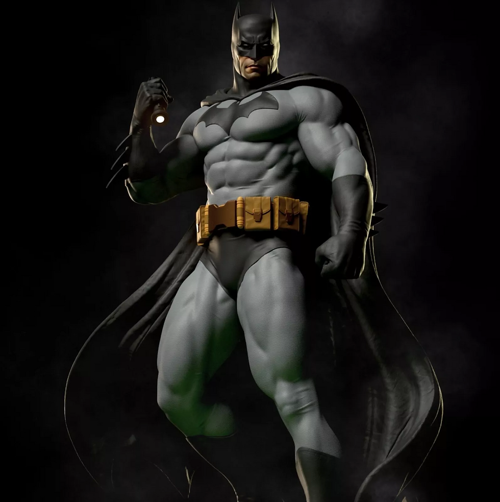 Miniaturbild: Batman – 1 x unbemalter 3D-Harzmodellbausatz im großen Maßstab und Basis – AS