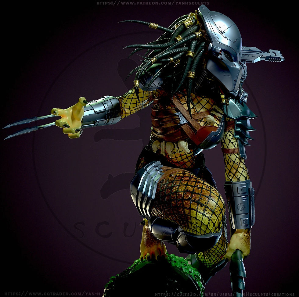 Miniaturbild: Predator Female - 1 x Unpainted Large Scale 3D Printed Resin Model Kit - YAN