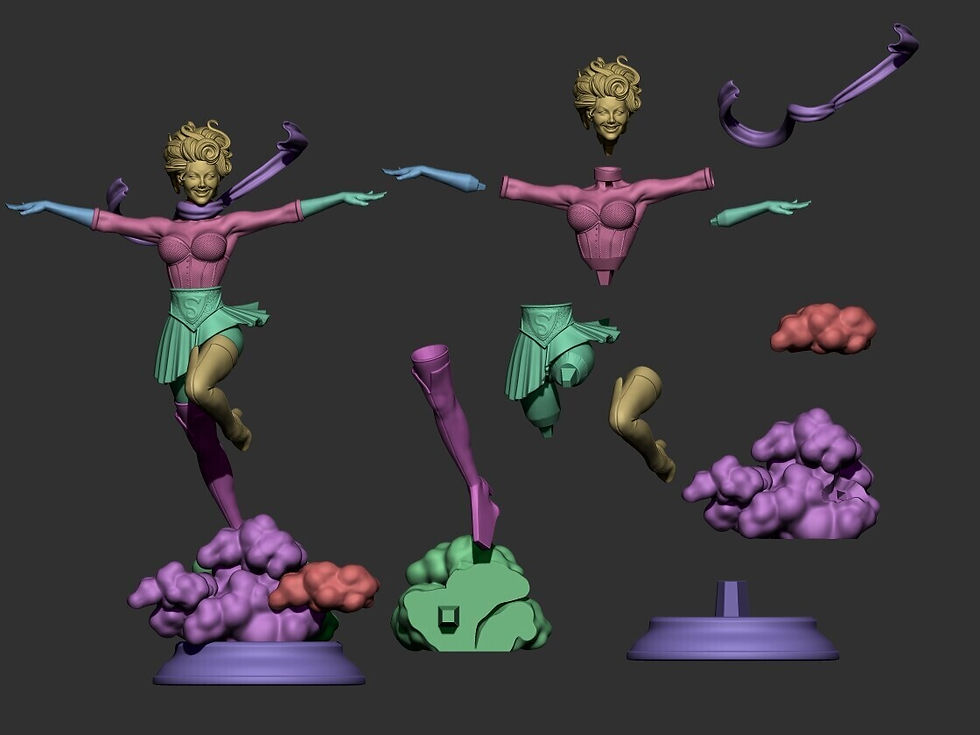 Thumbnail: Supergirl Bombshell - 1 x Kit Model Cetak Resin 3D Skala Besar yang Tidak Dicat - ABE