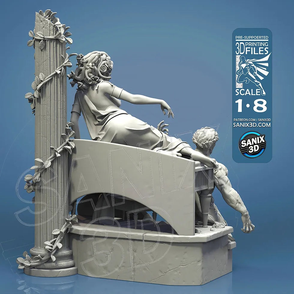 Thumbnail: MEDUSA Diorama - 1 x Unpainted Large Scale 3D Resin Printed Model Kit - SANIX 3D