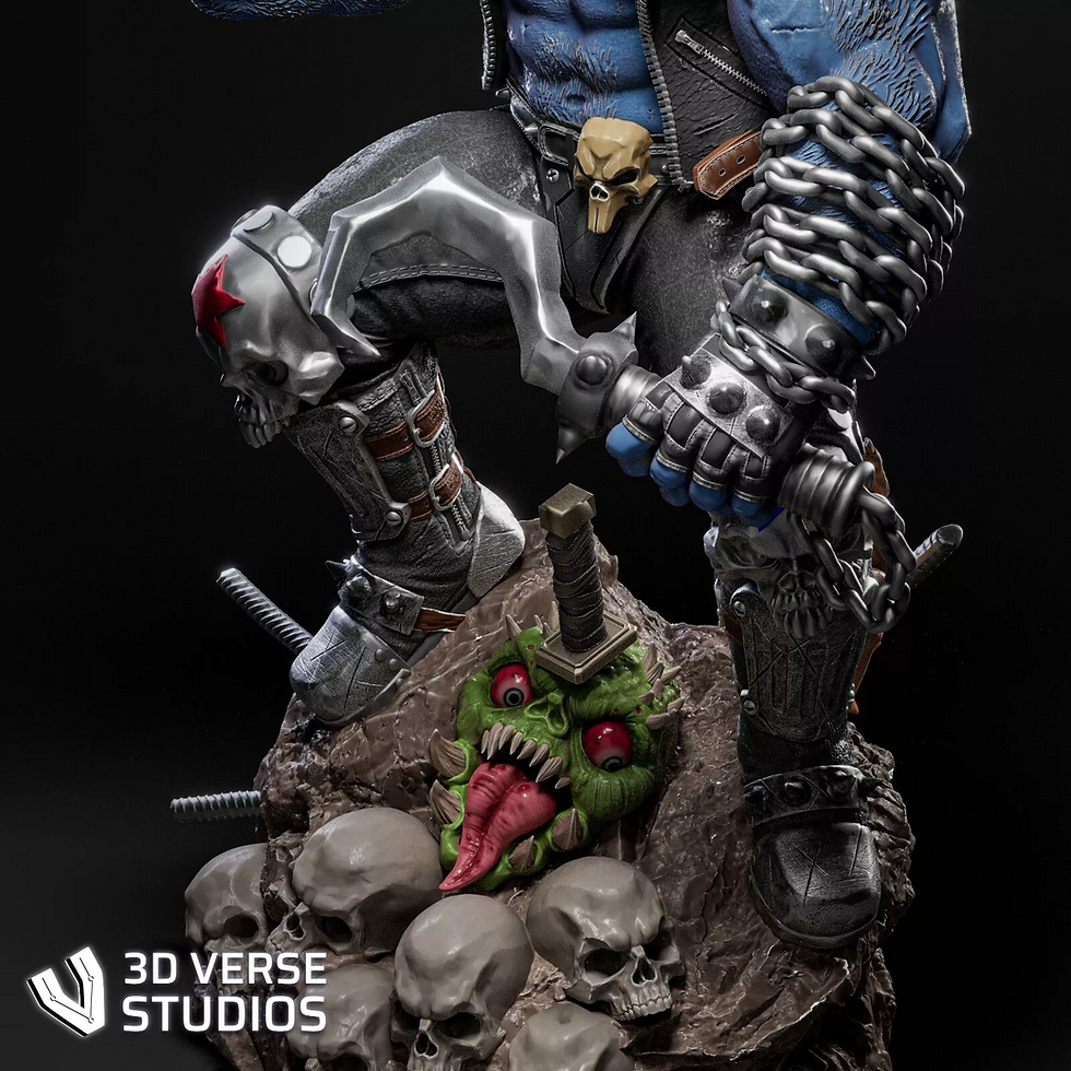 Miniatura: Lobo - 1 kit de modelo impreso en resina 3D a gran escala sin pintar y base - ca3d