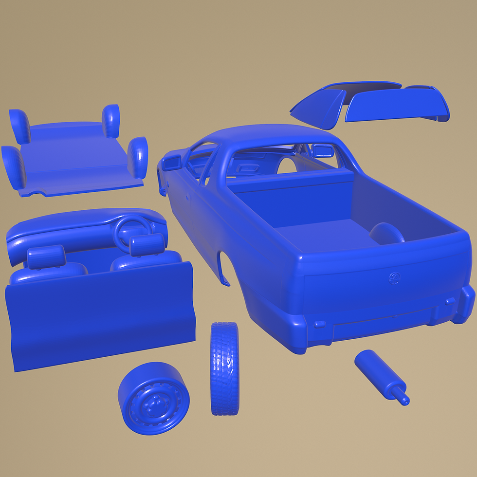Miniatura: Holden VZ Ute 2004 - Kit completo de modelo impreso en resina 3D C/H/B