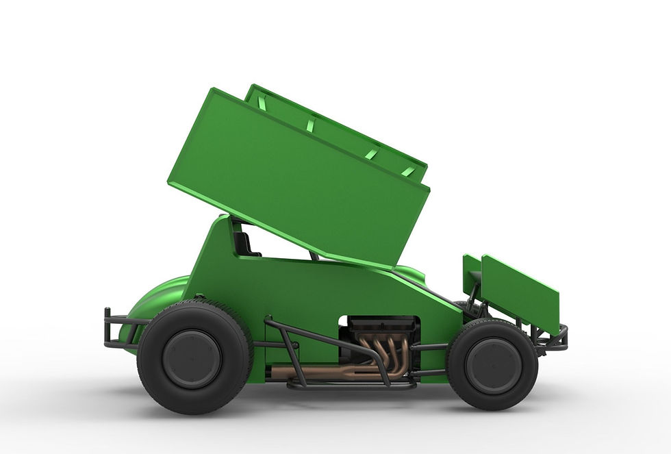 Miniaturbild: Winged V8 Sprint Car 410 - 3D-gedruckter kompletter Modellbausatz