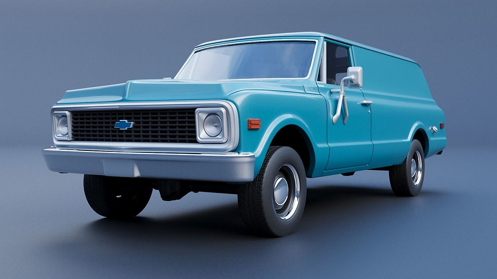 Thumbnail: Trucail Painéil Chevrolet 1970 i RHD nó LHD - Pacáiste Múnla Iomlán Priontáilte 3D C/H/B