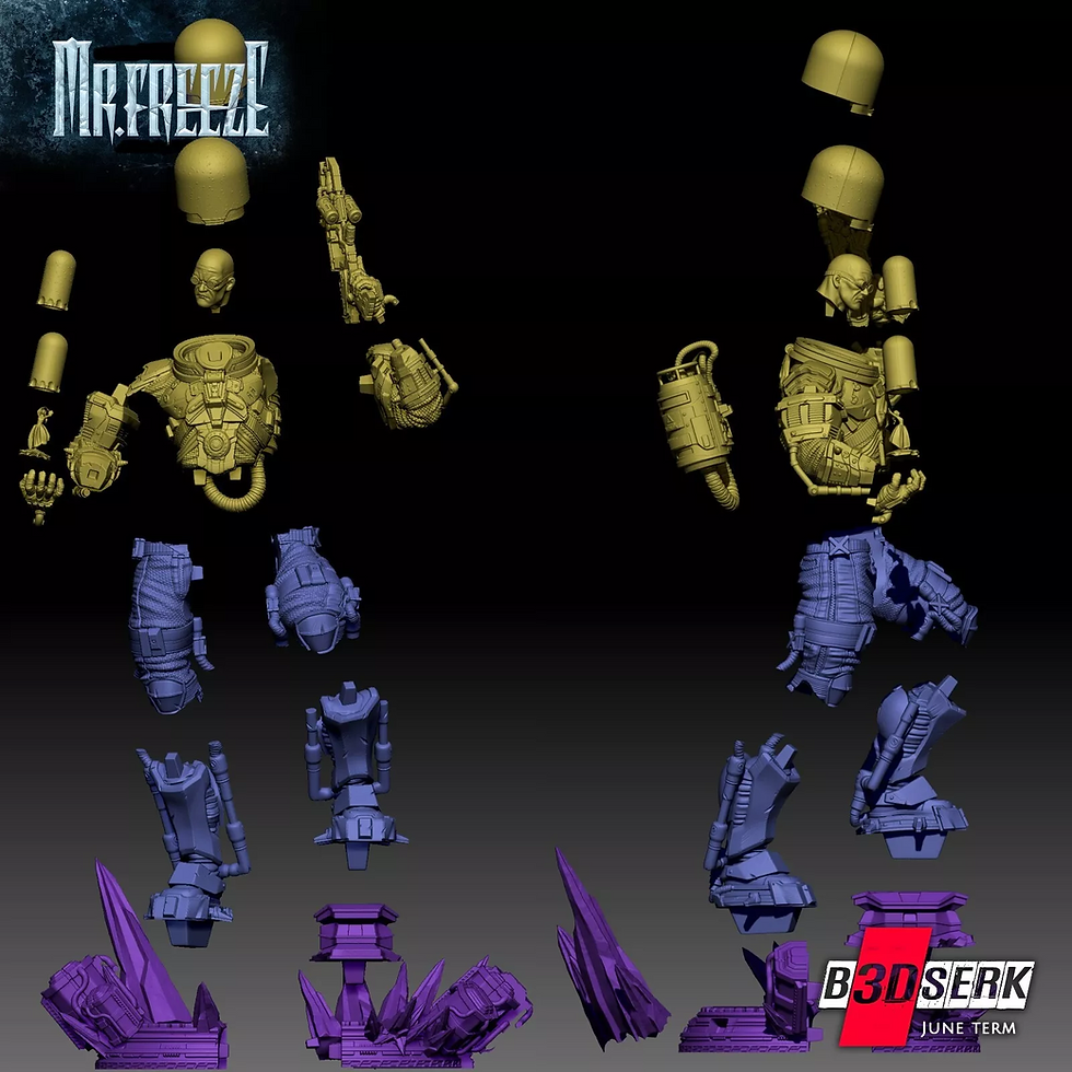 Miniaturbild: Mr Freeze – 1 x unbemalt – großer Resin-Modellbausatz + Basis – B3D – in verschiedenen Maßstäben