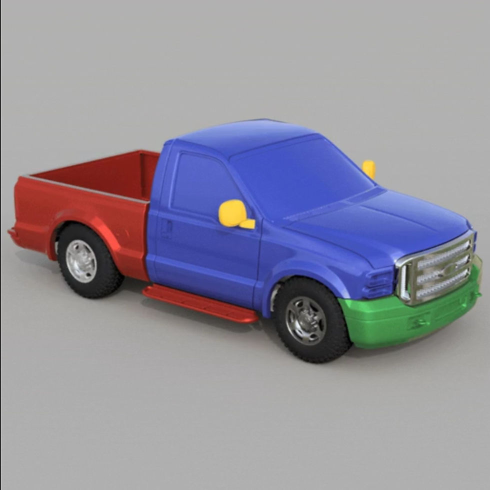 縮圖：福特 F 250 皮卡 - 各种比例 - 3D 树脂打印模型套件 - K3D