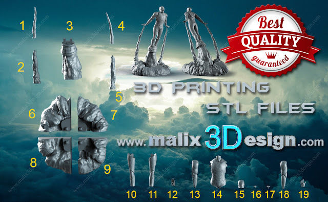 Thumbnail: IRON SUIT -Model 50 - 1 x Unpainted Large Scale 3D Resin Printed Model Kit - SAN
