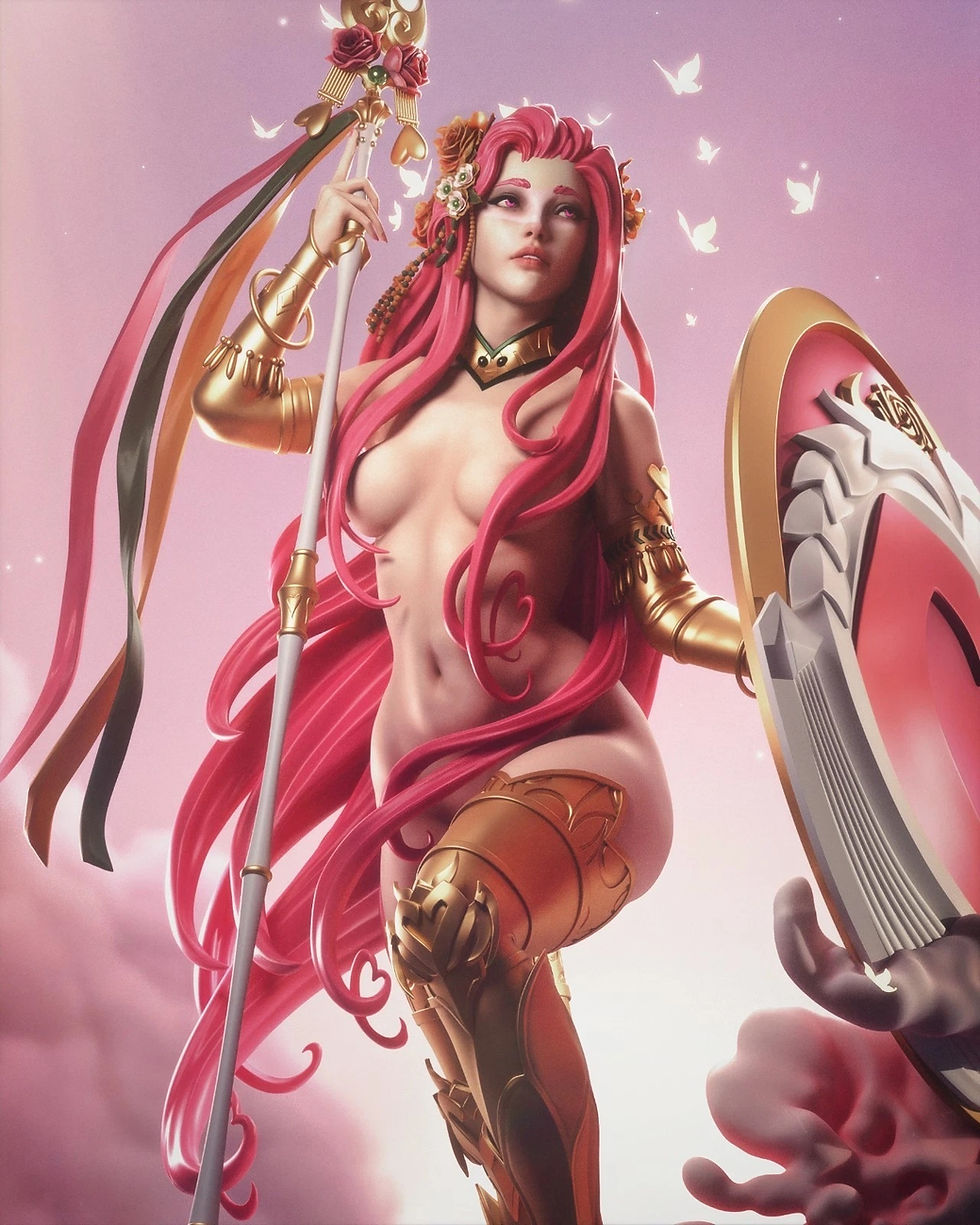 Miniatura: Aphrodite 2 - 1 x Unpainted Large Scale 3D Resin Printed Model Kit + Base - CA3D