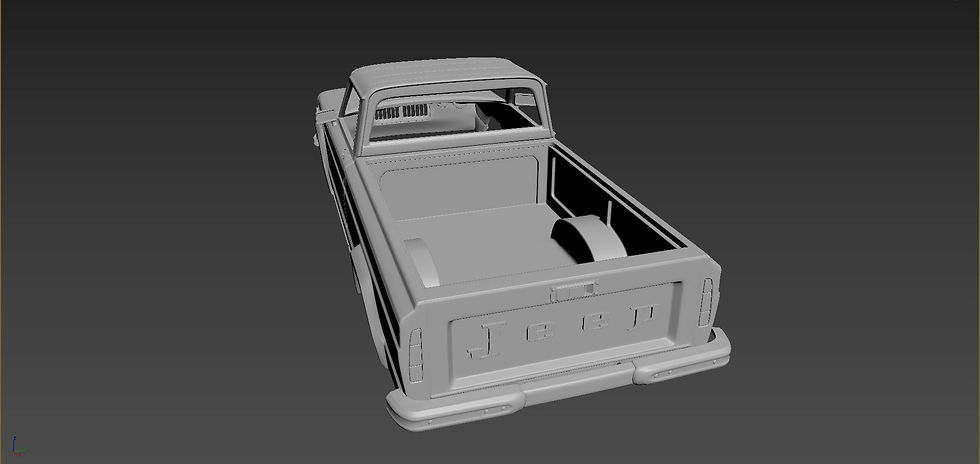 Miniaturbild: 1963 Jeep J10 Ute Pickup Body NUR - Verschiedene Maßstäbe verfügbar - 3D Resin gedruckt
