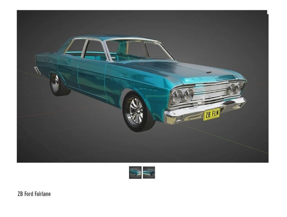Thumbnail: ZB Ford Fairlane V8 - Kit Model Cetak Resin 3D dalam Skala 1-25 - FB