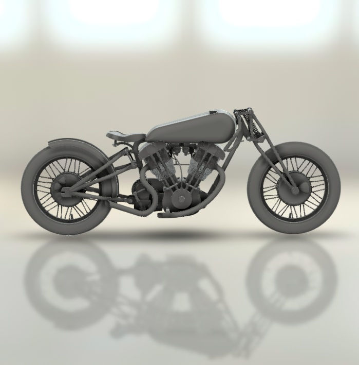 Thumbnail: Falcon Superior Motorcycle - 3D Resin Printed Model Kit - In Various Scales - MH