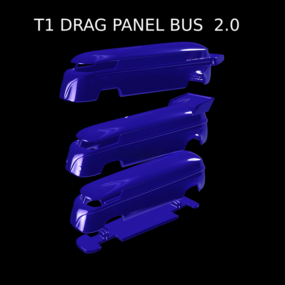 Miniaturbild: VW T1 Drag Kastenwagen, 3 Ausführungen – verschiedene Maßstäbe – nur Karosserie/Chassis aus 3D-Harzdruck